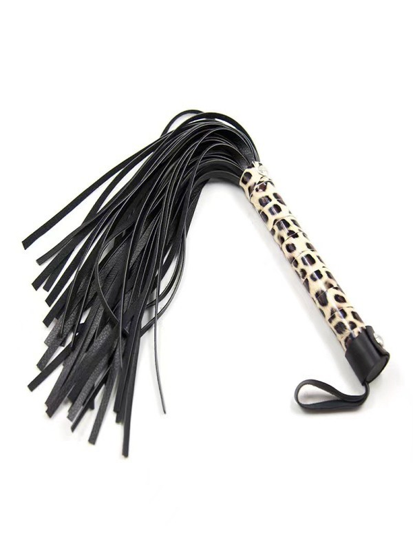 Yellow Leopard Fringe Whip