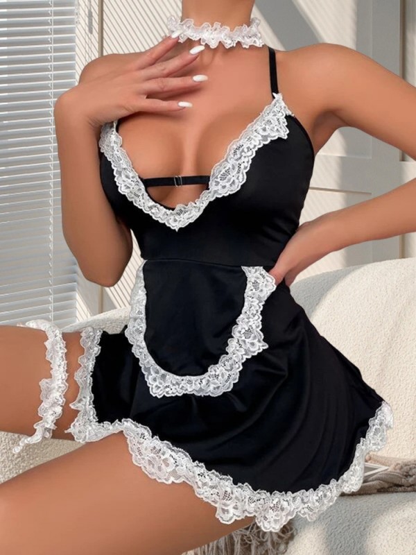 Lacy Housemaid Cosplay Sexy Costumes