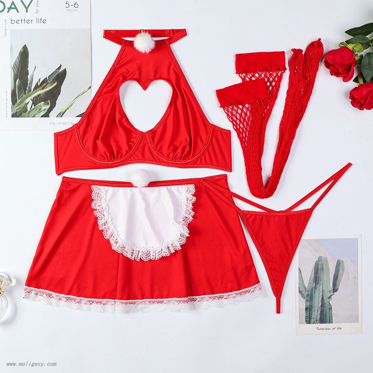 Red Maid Dress