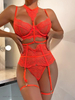 Lacy-up Halter Lingeire