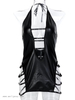 Hollow Patent Leather Dress