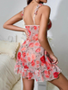 Sexy Mesh Print See-Through Slip Nightdress