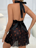 Mesh Printed Dress