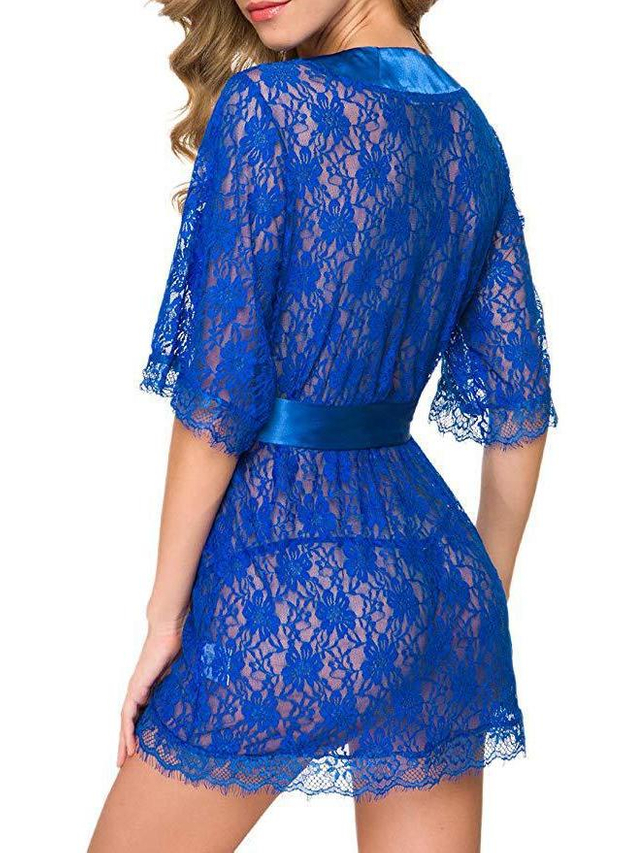 Lace Floral Bathrobe