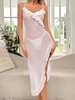 Long Dress With Irregular Mesh Straps