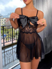Mesh Bowknot Slip Dress