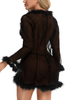 Plus-Size Sexy Fur-Trimmed Pajamas