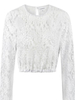 Long Sleeve Lace See-Through Waist