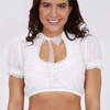 Short Sleeve Lace See-Through Waist