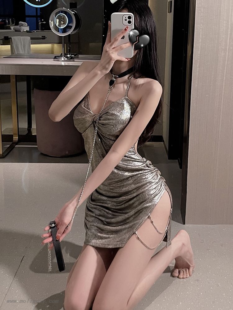 Tight Chain Slip Dress