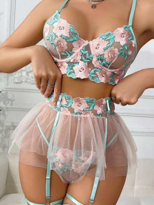 Sexy Lace Embroidery See-Through