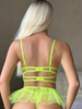 Lace Pattern See-Through Strap Multi-Piece Set