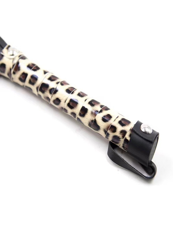 Yellow Leopard Fringe Whip